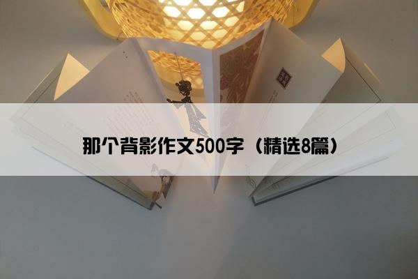 那个背影作文500字（精选8篇）