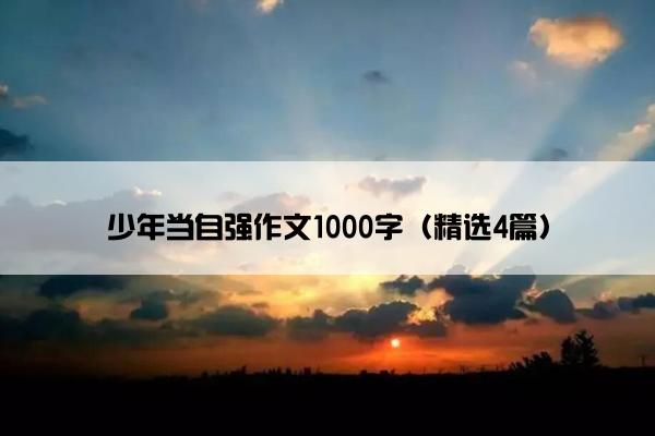 少年当自强作文1000字（精选4篇）