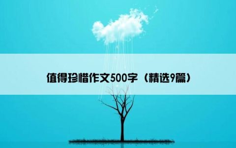 值得珍惜作文500字（精选9篇）