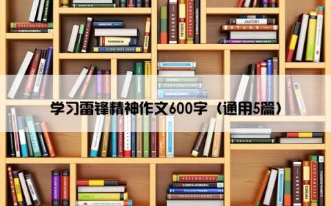 学习雷锋精神作文600字（通用5篇）