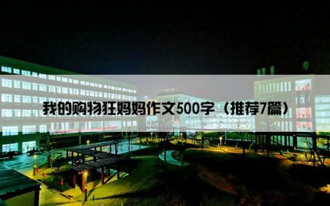 我的购物狂妈妈作文500字（推荐7篇）