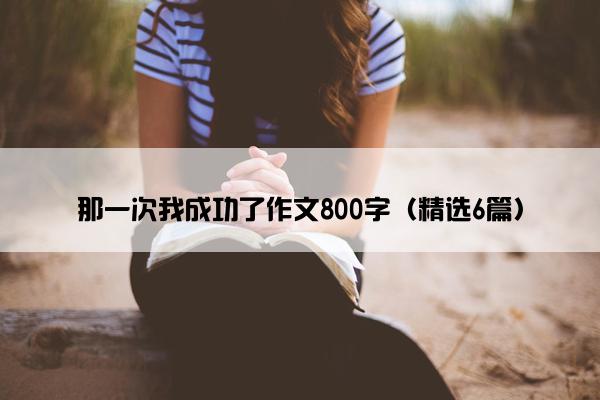 那一次我成功了作文800字（精选6篇）