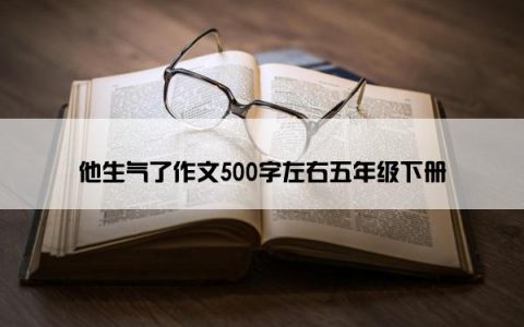 他生气了作文500字左右五年级下册