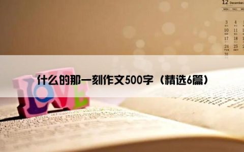 什么的那一刻作文500字（精选6篇）