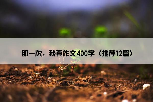 那一次，我真作文400字（推荐12篇）