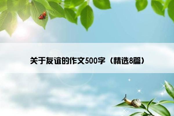 关于友谊的作文500字（精选8篇）