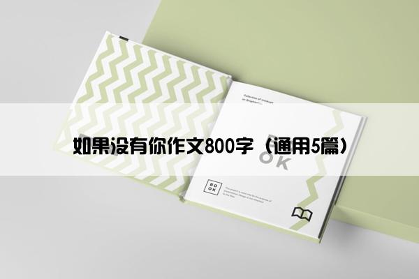 如果没有你作文800字（通用5篇）