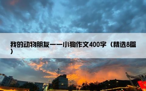 我的动物朋友一一小狗作文400字（精选8篇）
