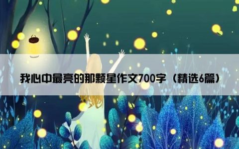 我心中最亮的那颗星作文700字（精选6篇）