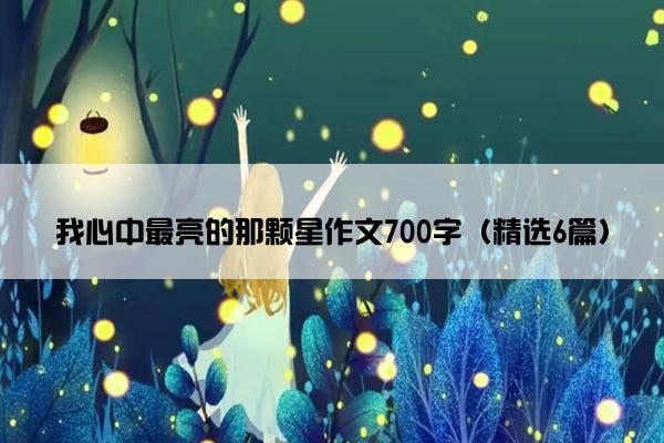 我心中最亮的那颗星作文700字（精选6篇）