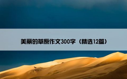 美丽的草原作文300字（精选12篇）