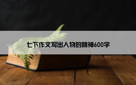 七下作文写出人物的精神600字