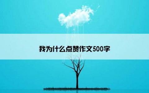 我为什么点赞作文500字