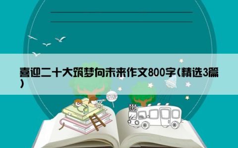 喜迎二十大筑梦向未来作文800字(精选3篇)