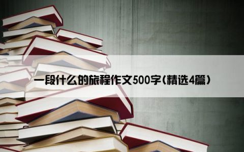 一段什么的旅程作文500字(精选4篇)