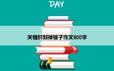 关键时刻掉链子作文800字