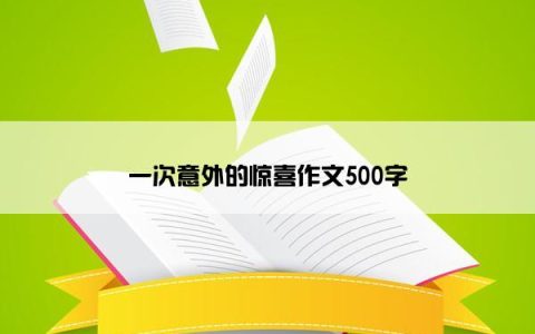 一次意外的惊喜作文500字