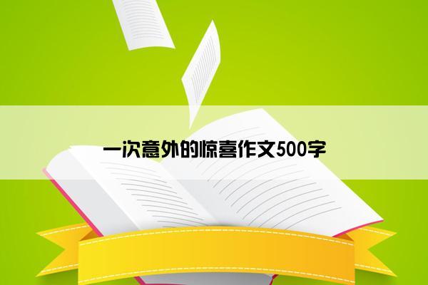 一次意外的惊喜作文500字