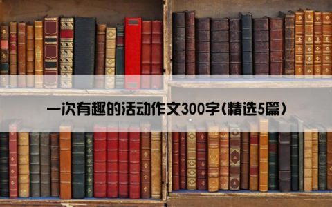 一次有趣的活动作文300字(精选5篇)