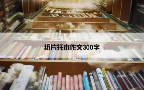 纸片托水作文300字