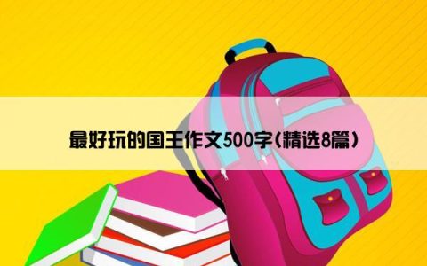 最好玩的国王作文500字(精选8篇)