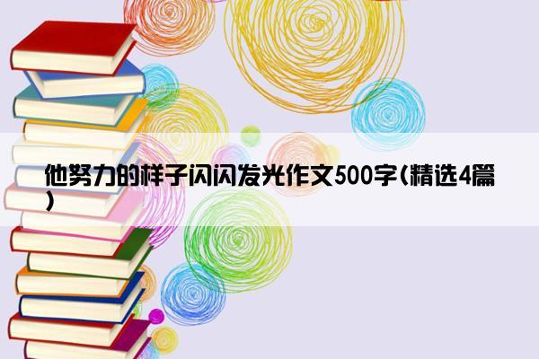 他努力的样子闪闪发光作文500字(精选4篇)