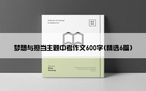 梦想与担当主题中考作文600字(精选6篇)