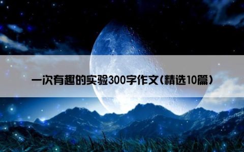 一次有趣的实验300字作文(精选10篇)