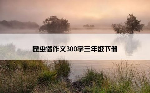 昆虫迷作文300字三年级下册