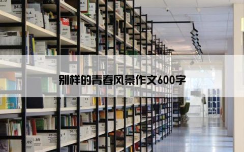别样的青春风景作文600字