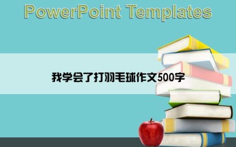 我学会了打羽毛球作文500字