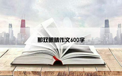 那双眼睛作文600字