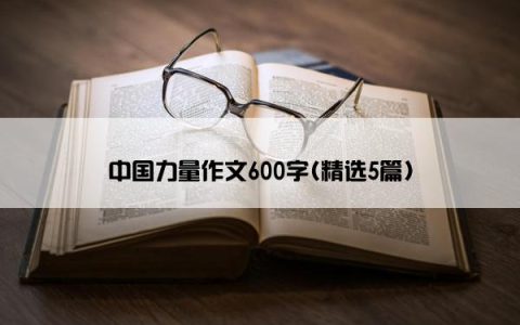 中国力量作文600字(精选5篇)