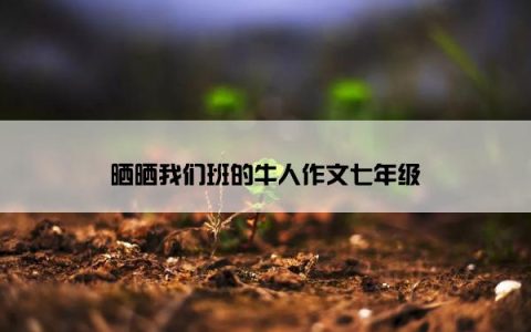 晒晒我们班的牛人作文七年级