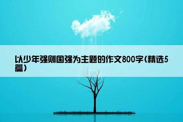 以少年强则国强为主题的作文800字(精选5篇)