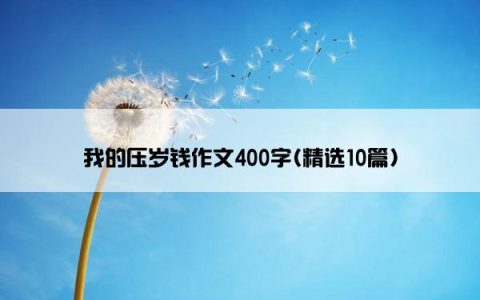 我的压岁钱作文400字(精选10篇)