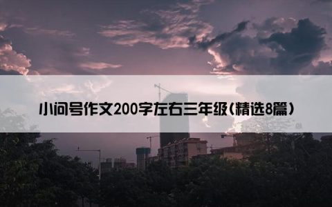 小问号作文200字左右三年级(精选8篇)