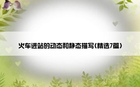 火车进站的动态和静态描写(精选7篇)