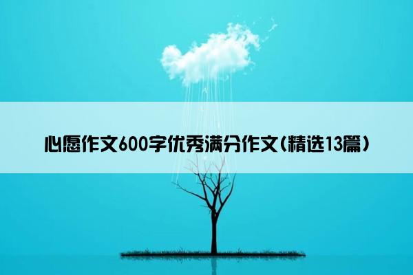 心愿作文600字优秀满分作文(精选13篇)