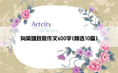 向英雄致敬作文600字(精选10篇)