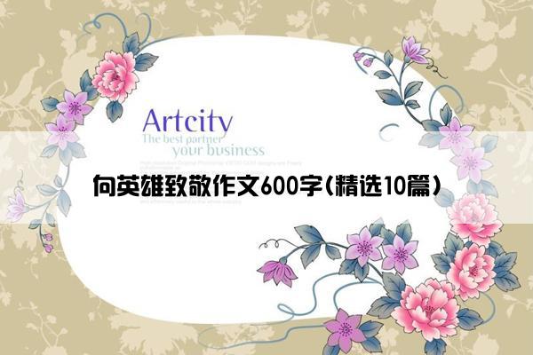 向英雄致敬作文600字(精选10篇)