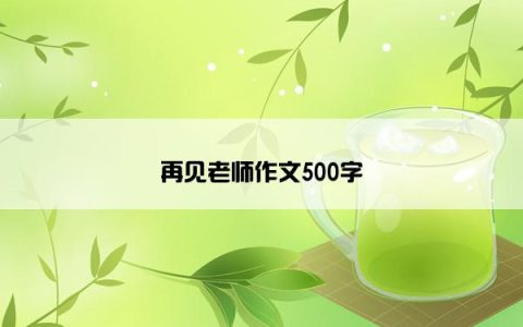 再见老师作文500字