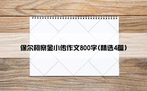 保尔柯察金小传作文800字(精选4篇)