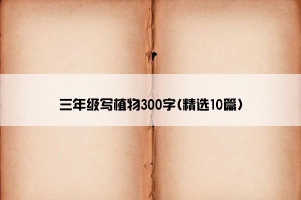 三年级写植物300字(精选10篇)