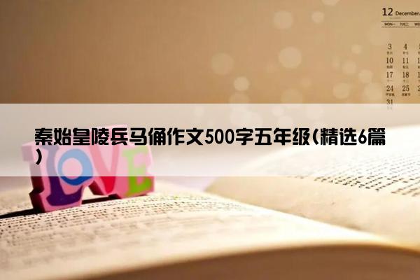 秦始皇陵兵马俑作文500字五年级(精选6篇)