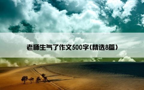 老师生气了作文500字(精选8篇)