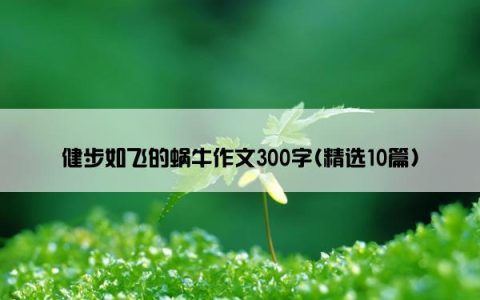 健步如飞的蜗牛作文300字(精选10篇)