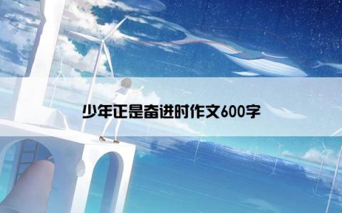 少年正是奋进时作文600字