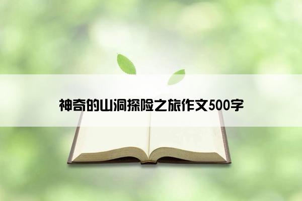 神奇的山洞探险之旅作文500字