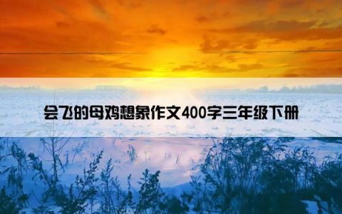 会飞的母鸡想象作文400字三年级下册